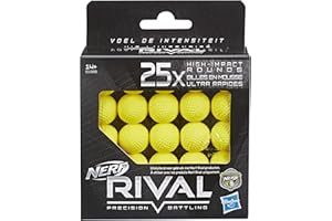 Nerf B1589FR6 Pack of 25 Official Rival Foam Balls, Solid,