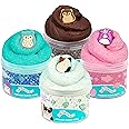 Original Squishmallows Premium Scented Slime, 4-Pack, 8 oz. Fluffy, 4 Scented, 8 Fun Add Ins, Pre-Made Sludge for Kids, Age 6+