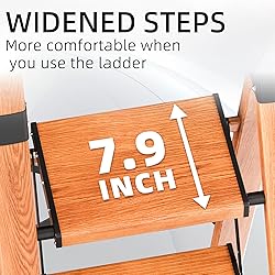 GameGem 6 Step Ladder, Aluminum Folding Step Stool