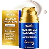 MAREE Face Moisturizer – 24H Hydration Face Cream for Women with Collagen, Retinol & Hyaluronic Acid – Day & Night Anti-Aging Facial Wrinkle DD Cream – Moisturizer for Dry Skin – Crema Para la Cara