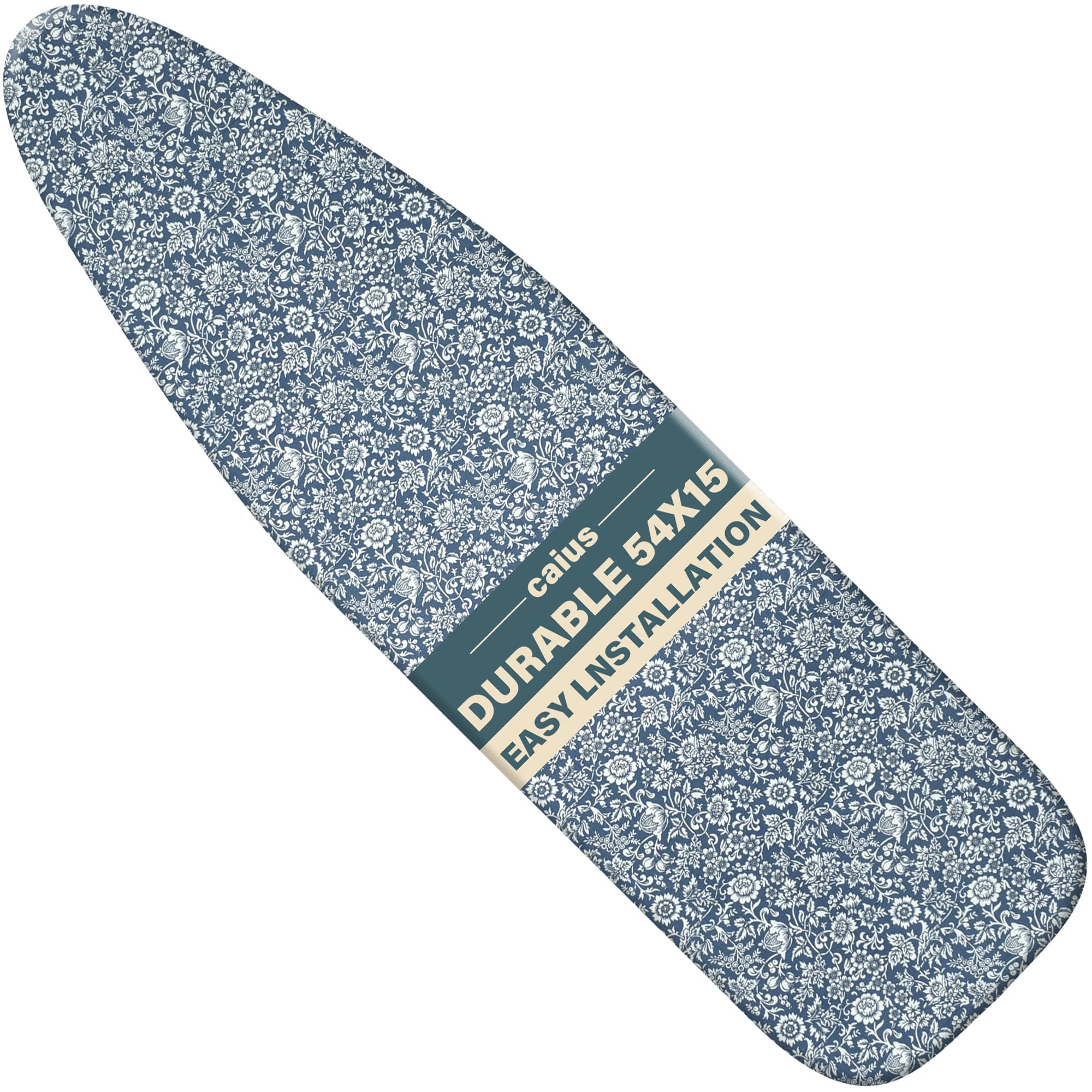 Photo 1 of caius Ironing Board Cover and Pad - Standard Size Iron Board Cover, Stain Resistant, Elastic Edge, Heat Reflective Surface for Quick and Wrinkle-Free Ironing