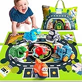 Truck Car Toys for 1 Year Old Boy with Playmat (Storage Bag)|Baby Toys 12-18 Months|Toddler Age 1-2|First Birthday for 1 2 Ye