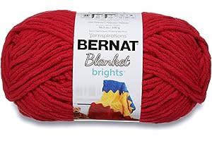 BERNAT BLANKET BRIGHTS YARN 300G 10.5 OZ, RACE CAR RED