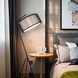 FRIDEKO HOME 2 Tier Light Shade Ceiling Lamp Black White 30cm Modern Drum Shade view 3