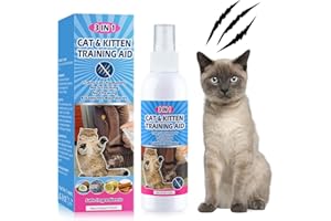 XIIYGJS Cat Deterrent Spray. 175ML Cat Repellent Indoor for Cat and Kitten. Cat Scratch Furniture Protector. Effective Cat Repellent Spray Training Aid for Furniture, Curtains, Sofas, Indoor & Outdoor.