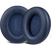 SOULWIT Earpads Replacement for Anker Soundcore Space Q45 Headphones, Ear Pads Cushions with Softer Protein Leather, Noise Isolation Foam - Blue