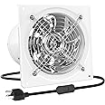 HG Power 6 Inch Exhaust Fan, Kitchen Exhaust Fan With Switch 308CFM, Extractor Ventilation Fan For Attic, Greenhouse, Basement, Shed