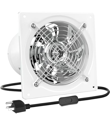 HG Power 8 Inch Exhaust Fan, Kitchen Exhaust Fan With Switch