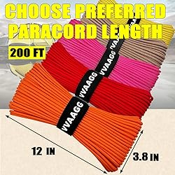 VVAAGG 1000lb Paracord Rope 200FT, 4mm Utility