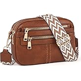 TANTOMI Crossbody Bags for Women, 6-Pockets Cross Body Purse, Vegan Leather Handbags Shoulder Bag for Travel, Gifts for Women