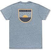 Southern Marsh Men’s SEAWASH Sun Lines T-Shirt – Short Sleeve Casual Graphic Tee