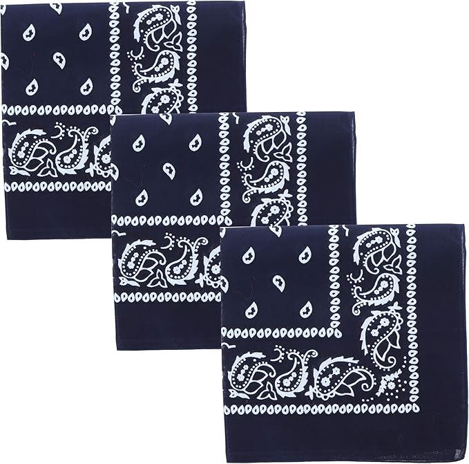 Set of 3 Jumbo Bandanas blue One size Amazon.co.uk Clothing