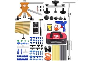 Super PDR 109pcs Paintless Dent Removal Kit Body Repair Dent Removal Tools for Car, with Suction Cup Slide Hammer Dent Reflector Board for Small &Large Dent, Appliance Dent, Hail Damage