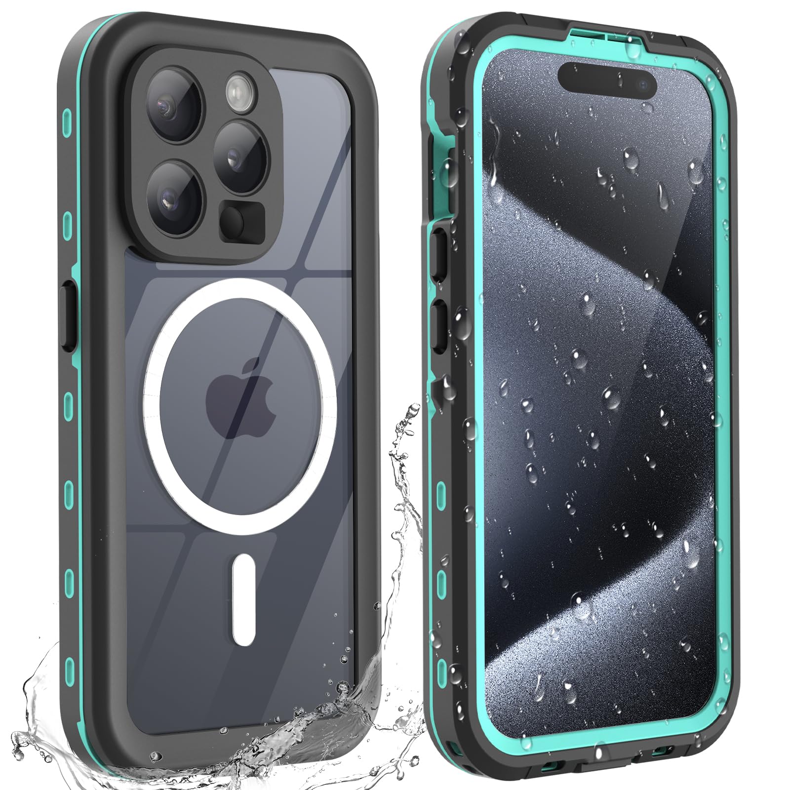 BDIG Case for iPhone 15 Pro, Waterproof, 360 Degree All-Round Protection with Built-in Screen Protector, Outdoor TPU Bumper, IP68, Shockproof Mobile Phone Case, Protective Case, Compatible with iPhone — image 1