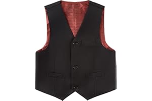 Lycody Kids Vest for Boys 3 Button Formal Suit Vest
