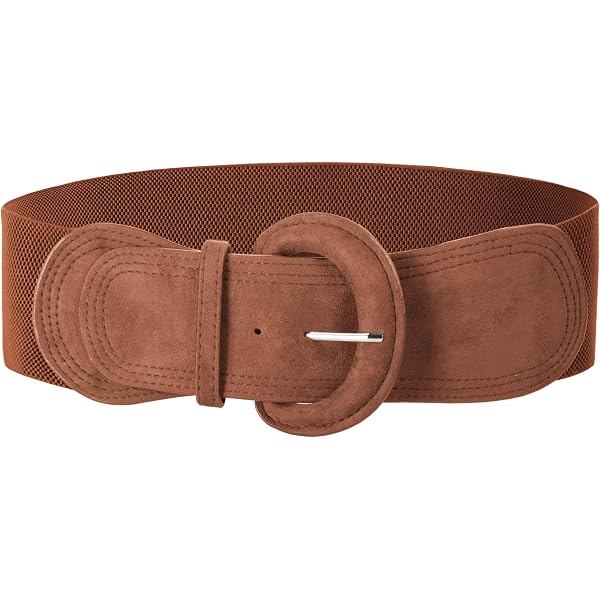 Suede Elastic Wide Belt Chunky Buckle Stretchy Waist Belt S-XXL GRACE KARIN - Brandclub - GRACE KARIN Belts for Women Suede  main image 4