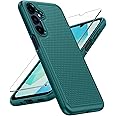 FNTCASE for Samsung Galaxy A16-5G Case: Dual Layer Protective Heavy Duty Cell Phone Cover with Non Slip Textured Back - Shockproof Rugged Military Grade Drop Protection Bumper Tough (Green)