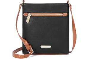 BOSTANTEN Crossbody Bags Purses for Women Trendy Soft Leather Shoulder Handbags with Adjustable Strap Zipper Pocket