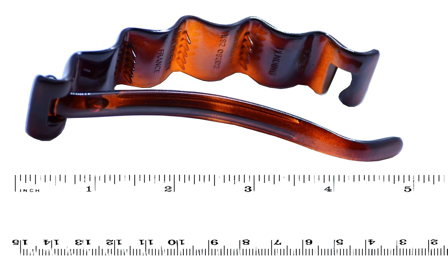 Parcelona French Crinkled Tortoise Shell Large Metal Free Hair Clip Barrette for Thick Hair for Women and Girls : Beauty