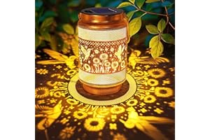 YULLOYELLO Hummingbird Solar Lanterns Outdoor Waterproof Garden Decor, Birthday Gifts for Christmas Women Mom Grandma, Metal Hanging Solar Lights for Yard Patio Pathway Backyard Porch