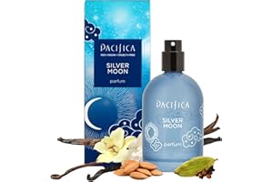 Pacifica Silver Moon Vanilla Almond Spice Perfume – Warm Gourmand Clean Fragrance for Women, 2 fl oz (Vegan & Cruelty-Free)