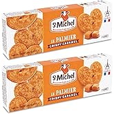 2 Boxes of St Michel Palmiers Butter Cookies, Caramel, 12 Pieces - 100 Grams Each