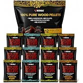 Kona Wood Pellet Smoke Pods, 12 Pouches - Intended for Ninja Woodfire | 12 sealed single-session pods, 4 flavors: Oak, Hickory, Mesquite Acacia, Premium Blend, for Ninja Woodfire grills