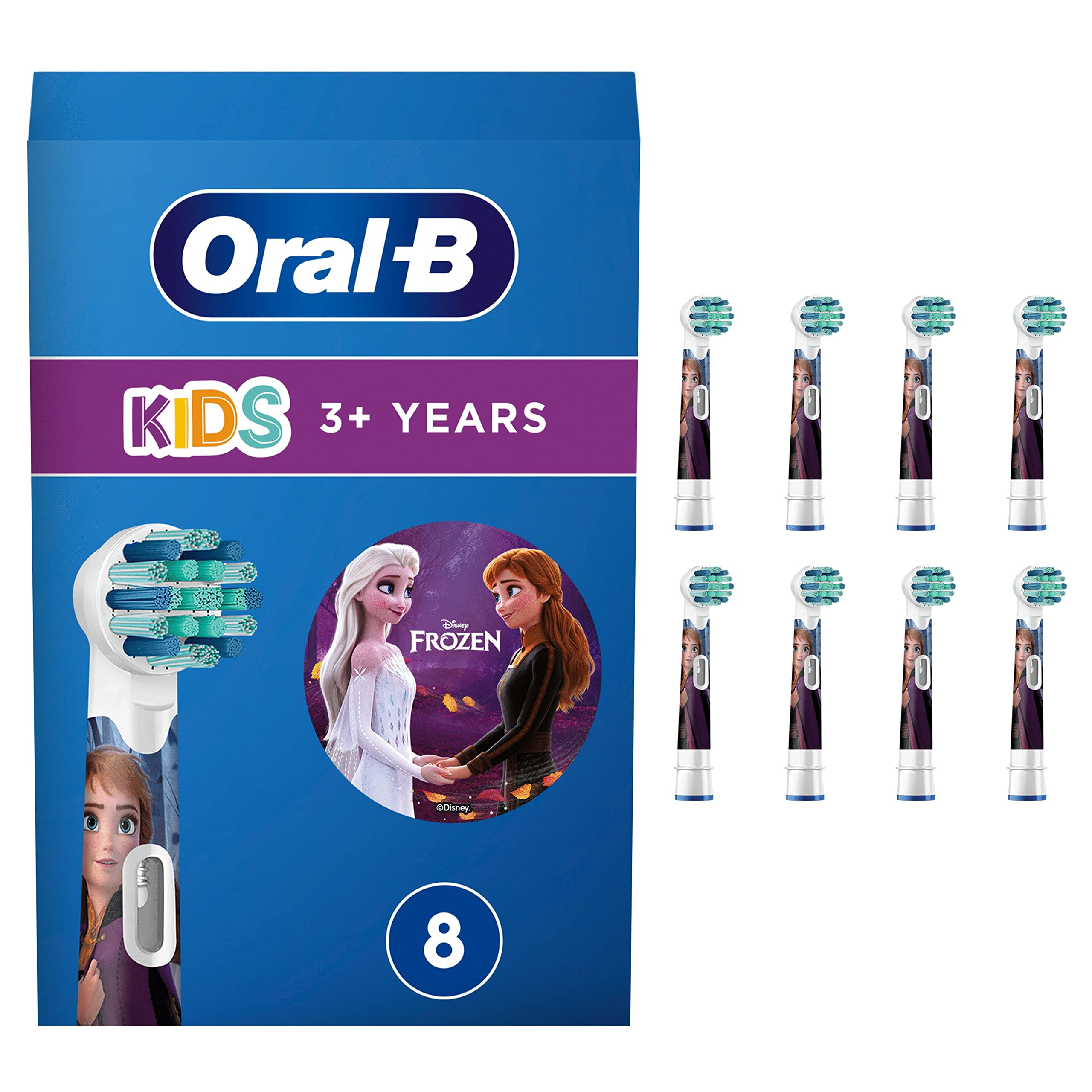 Oral-B Pro Kids Toothbrush Heads Featuring Disney Frozen, Pack of 8 Counts