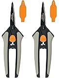 Fiskars Non-stick Softgrip Micro-Tip Pruning Snip, 2 Pack