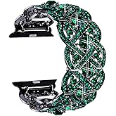 VIQIV Bling Bands Compatible with Apple Watch Ultra Band 38mm 40mm 41mm 42mm 44mm 45mm 49mm Iwatch Series SE 9 8 7 6 5 4 3 2 1, Diamond Rhinestone Stainless Steel Metal Bracelet Wristband Strap for