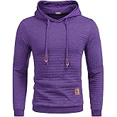 COOFANDY Mens Hooded Sweatshirt Casual Long Sleeve Drawstring Waffle Knit Pullover Hoodies