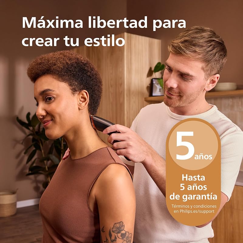 Máquina de cortar cabelo Série 9000 - Máquina de cortar cabelo para homens e mulheres, lâminas auto-afiantes, 28 comprimentos em intervalos de 1 mm, Corte e Fluxo, autonomia de 180 minutos, kit de barbeiro de 4 peças, HC9721/15