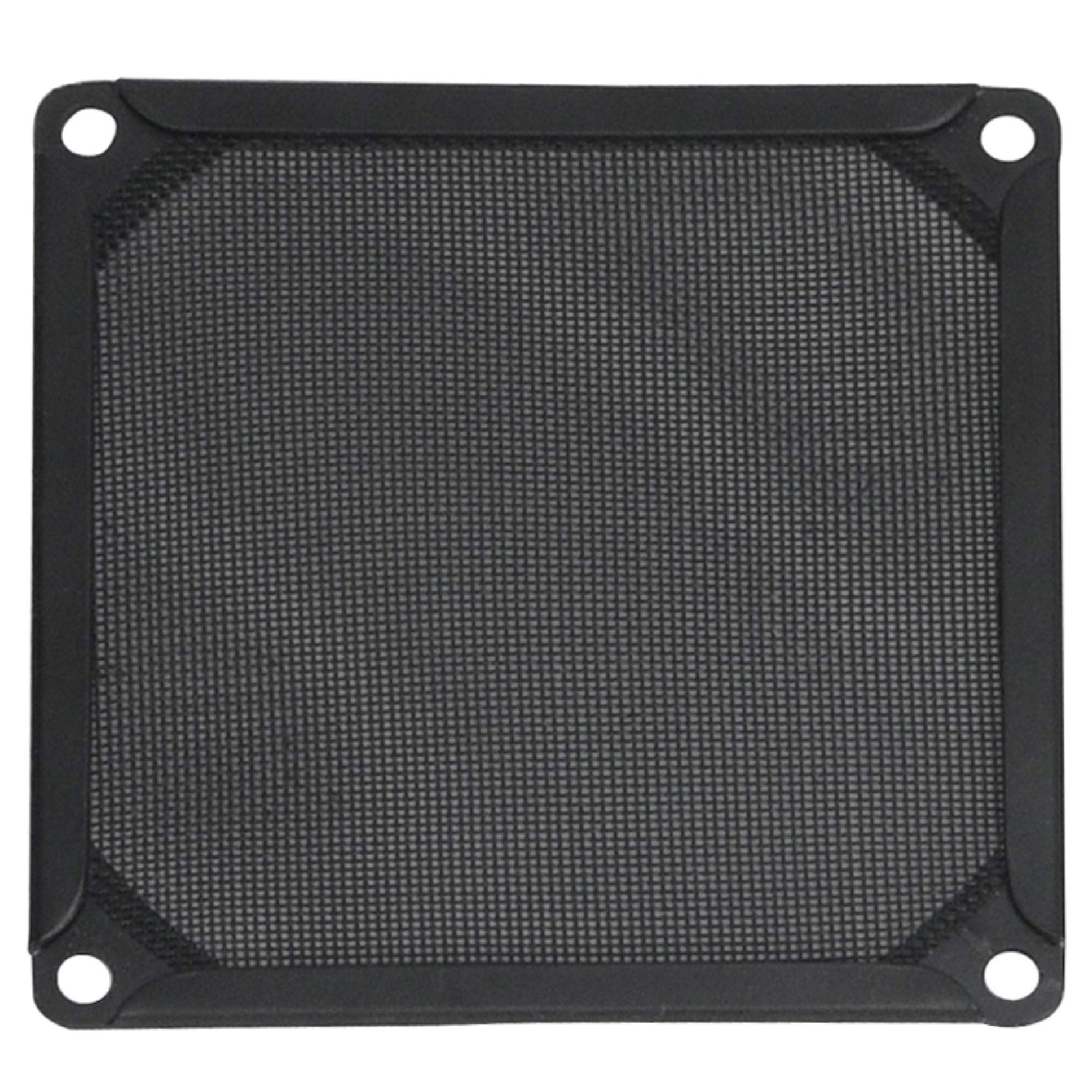 Akasa Aluminium Fan Filter | Computer Cooler Fan Dust Filter | Case Cover | Dustproof | Fine Mesh Grill | Black | 120mm | GRM120-AL01-BK