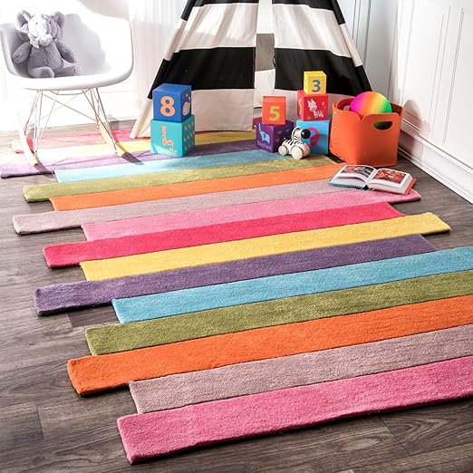 colorful playroom rug