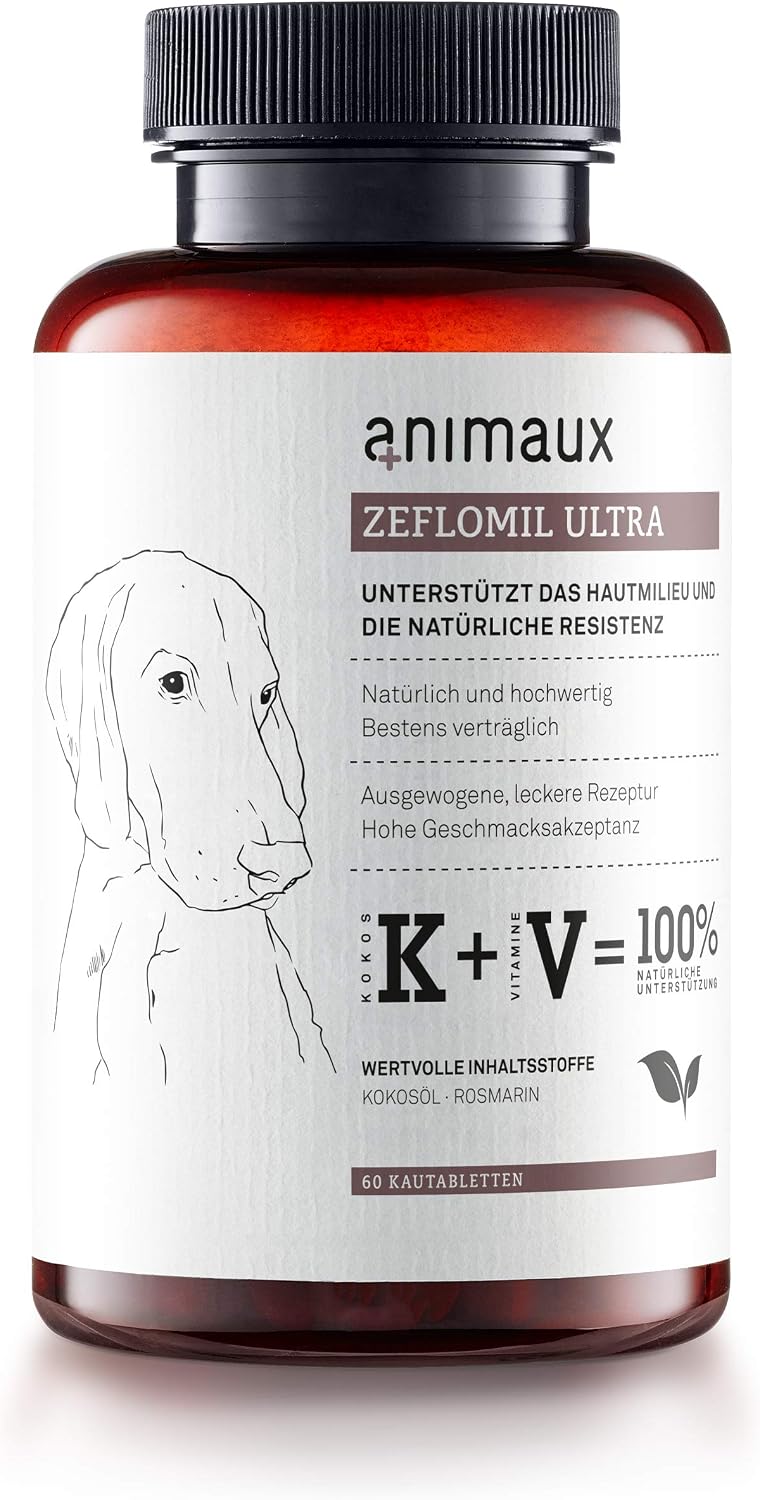 animaux Zeflomil Ultra, 60 chewable tablets, Supplement for dogs to support skin defense with rosemary