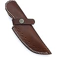 8" long custom handmade leather sheath for 4"—4.5" cutting blade knife