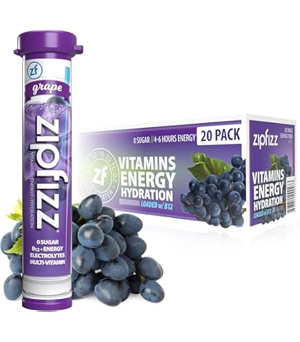 grape Amazon.com : Zipfizz Healthy Energy Drink Mix, Grape, 20 Count
