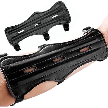 Archery Arm Guard - Durable Plastic Forearm Protector For Sports & Arrow Shooting (Random Color)