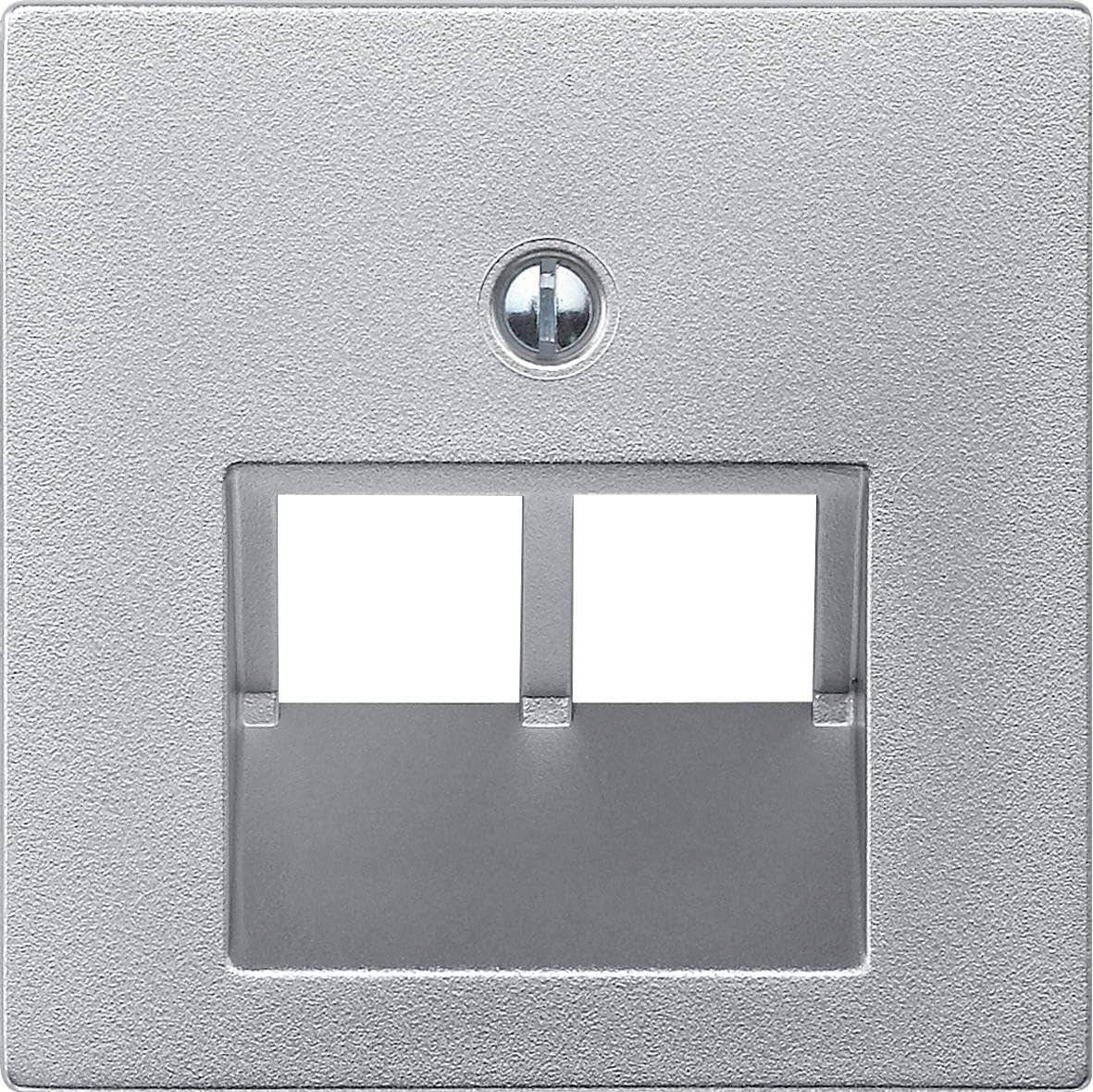 Merten 298060 Central Plate for UAE Insert, 2-Way, Aluminium, System M