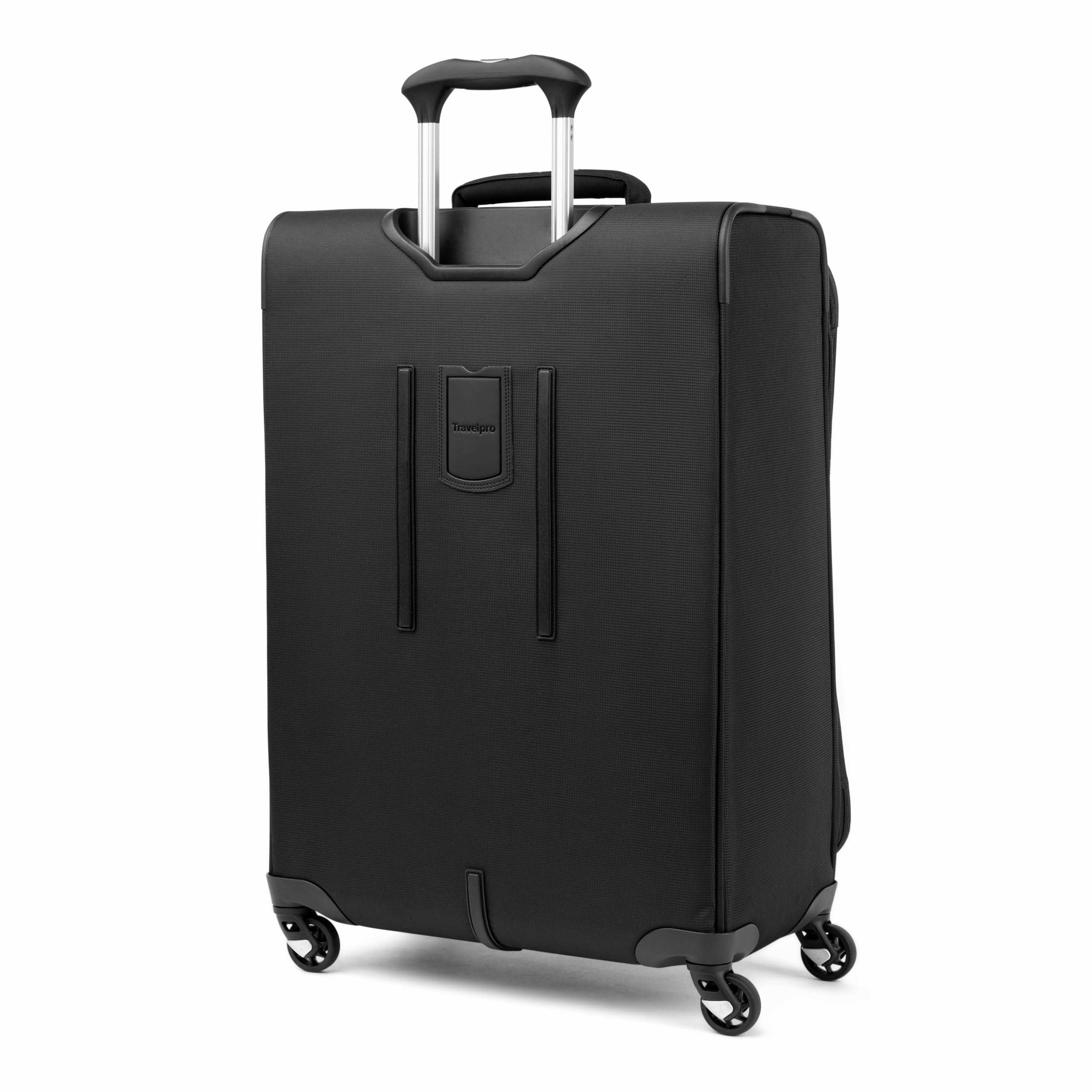 Travelpro Maxlite 5 Softside Expandable Luggage with 4 Spinner Wheels, Lightweight Suitcase, Men and Women, Black, Checked-Medium 25-Inch
