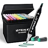 Y YOMA 120 Colors Alcohol Markers Dual Tip Markers