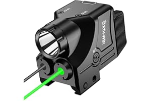 XYH-Win 600 Lumens Weapon Tactical Light Green/IR Laser Sight Combo, Pistol Light with Strobe/Constant Function, Dual-Color Laser Sight,USBC Rechargeable,Fits Standard Picatinny/Glock Rails