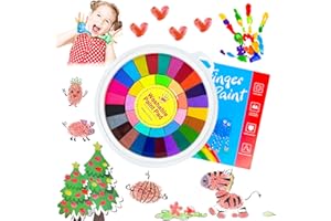 XUYYICAO Kids Washable Finger Paint Set,36 Color Funny Finger Painting with Book for Kids,Art Painting Supplies for Painting DIY Crafts,Gifts
