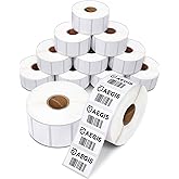 1.5" X 1" Direct Thermal Labels (15600 Count, 12 Rolls) - Barcode Stickers | FNSKU Labels, and Product Identification - Compatible With Zebra Desktop Printers, NOT Rollo Compatible - Aegis Adhesives