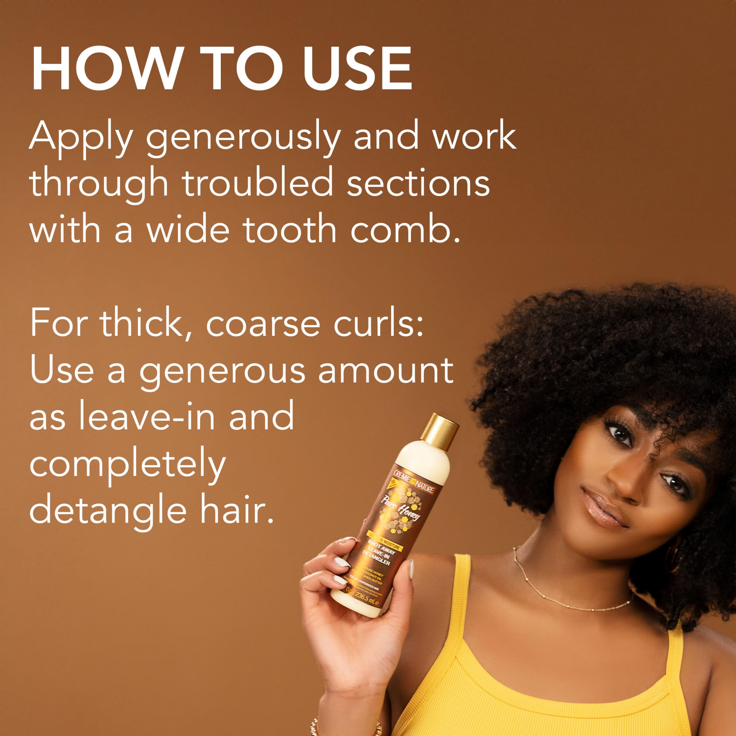 Creme of Nature Pure Honey Knot Away Leave-In Detangler, 8 oz