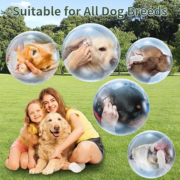 BORGOBRUFA DOG EAR FINGER WIPES, PET EAR CLEANER WIPES DISPOSABLE NATURAL EAR RELIEF CLEANING PADS FINGER SLEEVES FOR DOG CAT REMOVE EARWAX ODOR SOOTHE EAR ITCHING AND INFECTION, CAT EAR WIPES, 55 PCS