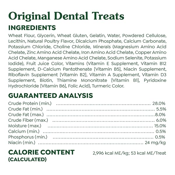 GREENIES ORIGINAL TEENIE DENTAL DOG TREATS, 54 OZ. PACK (192 TREATS)