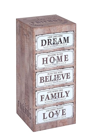 ts-ideen Kommode Regal Schrank Vintage Antik Design Standregal Landhausstil 71,5 x 30,5 x 31,5 cm