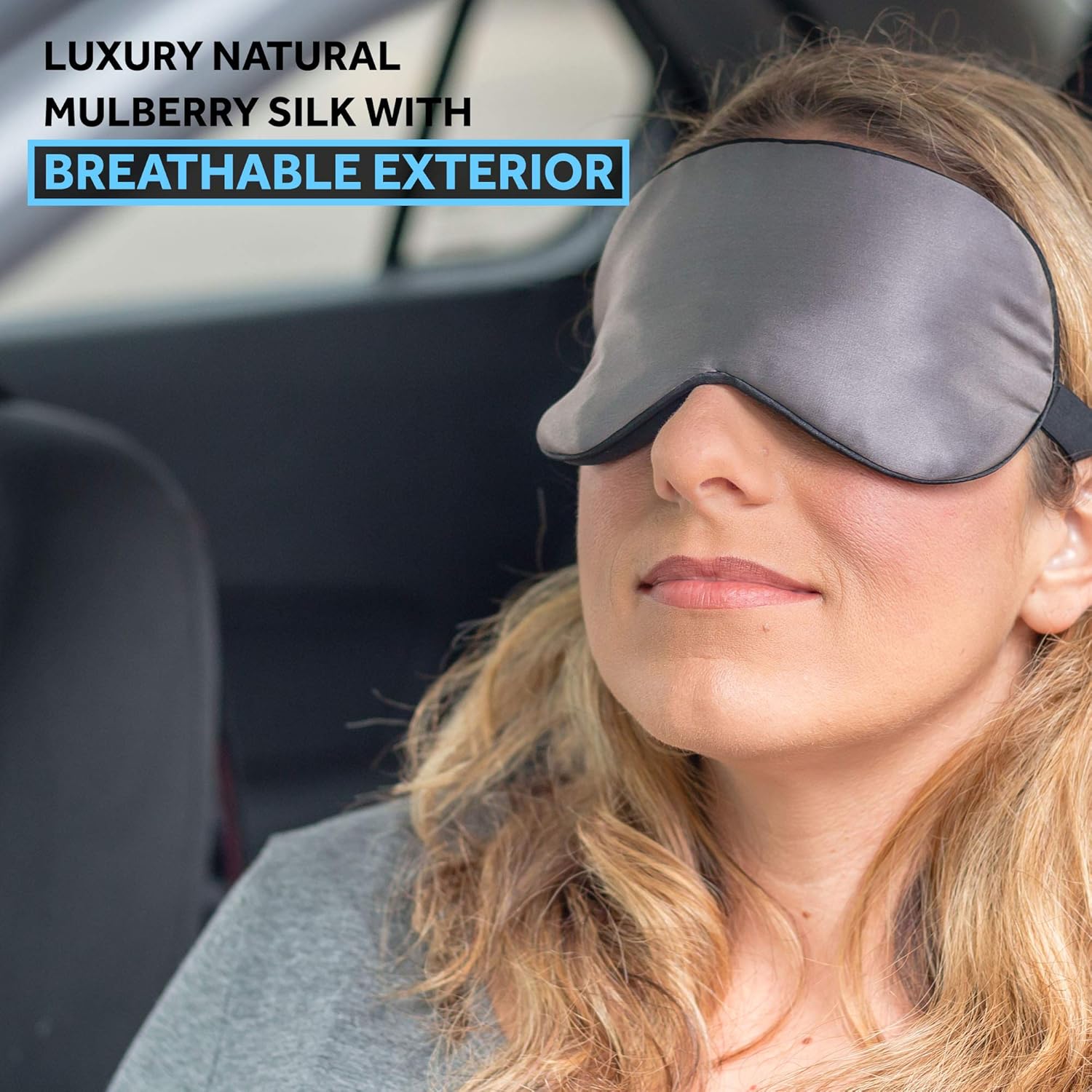 Anti Aging Sleep Mask with Copper Ion Technology by Sleep Fountain | Rejuvenates Skin, Reduces Eye Puffiness | Super Soft Copper Eye Mask with Unique Blindfold Design in Mulberry Silk | Luxury Case: Health & Personal Care