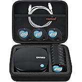 Canboc Hard Carrying Case for DYMO LetraTag 200B Bluetooth Label Maker, Compact Bluetooth Wireless Label Printer Bag fits Label Tapes and Batteries, Black